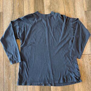 We The Free dark charcoal relaxed fit boho long sleeve T shirt size small